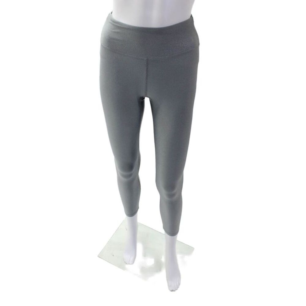 Heroine Sport Womens High Rise Pull On Ankle Leggings Metallic Gray Size XS